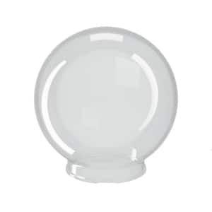 12 in. Dia Globe Clear Smooth Acrylic with 3.94 in. Outside Diameter Twist Lock Neck