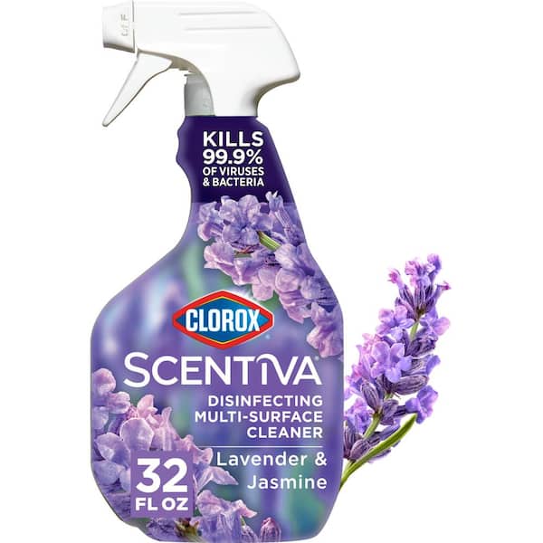CLOROX SCENTIVA Scentiva 32 oz. Tuscan Lavender and Jasmine Bleach Free Disinfecting Multi-Surface Cleaner Spray