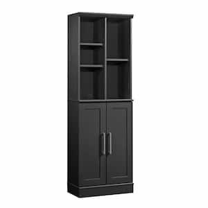 Home Plus Raven Oak Accent Storage Cabinet with Multi Configuration Doors