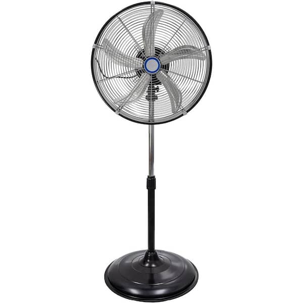 Unbranded 20 in. 3 Speeds High Velocity Oscillating Pedestal Fan in Black with 1/5 HP Powerful Motor, 5000 CFM