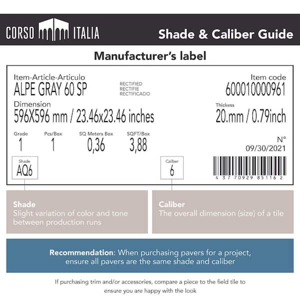Corso Italia Alpe Greige 24 in. x 24 in. x 0.75 in. Stone Corso Italia Alpe Greige 24 in. x 24 in. x 0.75 in. Stone