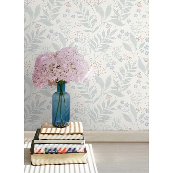 Amanda Blue Green Peel and Stick Wallpaper Sample