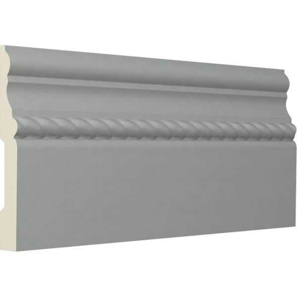 5/8 in. x 4-7/8 in. x 94-1/2 in. Polyurethane Oslo Rope Baseboard Moulding