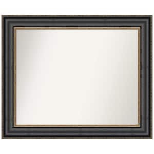 Thomas Black Bronze 33.75 in. W x 27.75 in. H Rectangle Non-Beveled Framed Wall Mirror in Black