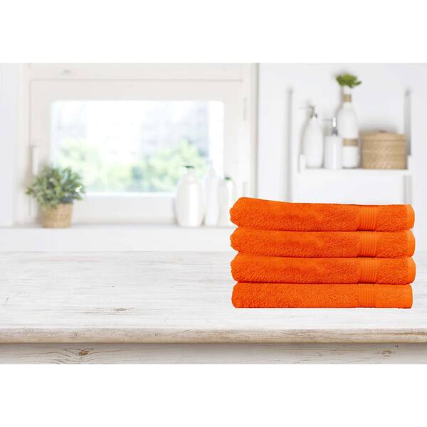 Orange best sale towel sets