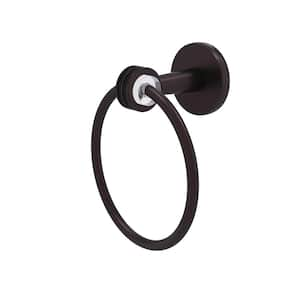 Clearview Collection Wall Mounted Towel Ring with Dotted Accents in Antique Bronze