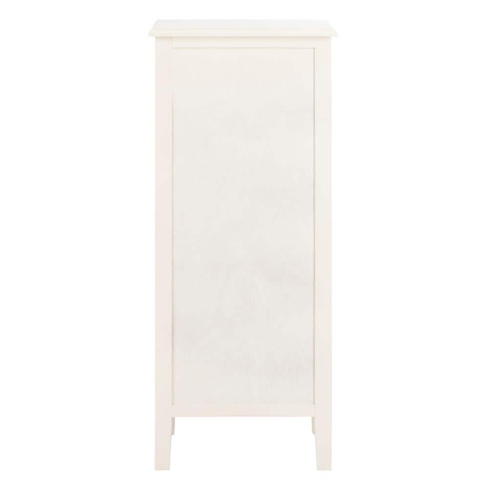 Countryside Charm White Pine 4-Drawer Rectangular Storage Table