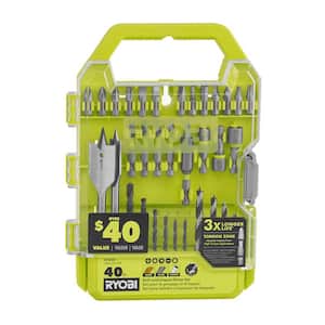 Deals on RYOBI 40 PC. Drill and Impact Drive Set Blemished