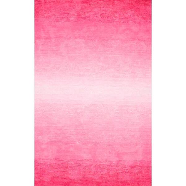 nuLOOM Bernatta Contemporary Ombre Pink 6 ft. x 9 ft. Area Rug AWVE18C