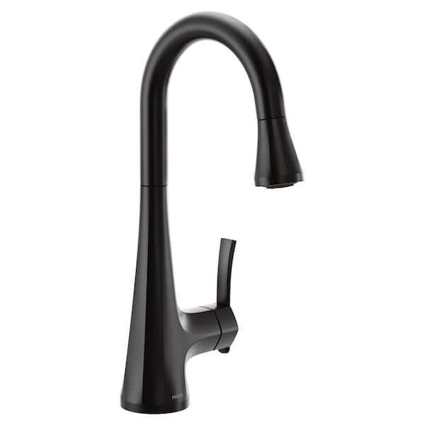 Sinema 1-Handle Bar Faucet Pull-Down Sprayer Featuring Reflex and Power Clean and 2-Handle Options in Matte Black