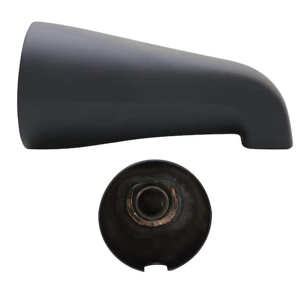5-1/4 in. Standard Front Connection Tub Spout in Matte Black