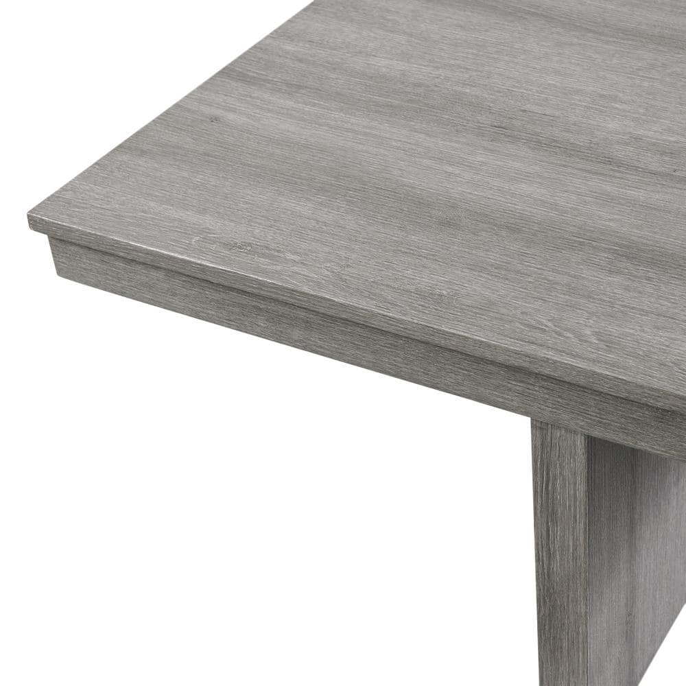 Transitional Dawson Square End Table in Weathered Gray Wood