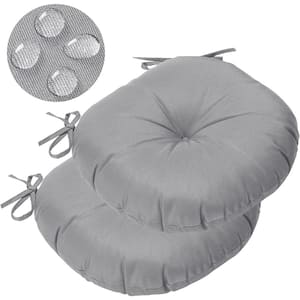 Tufted Round Cushions 15 in. Waterproof Bistro Chair Cushions 15 in. x 15 in. x 4 in. Circular Outdoor Seat Pads