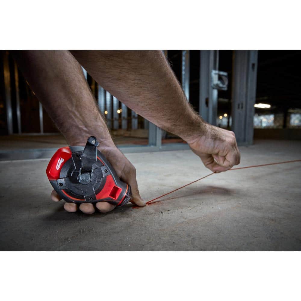 Milwaukee 100 ft. Bold Line Chalk Reel Kit with Red Chalk 48-22-3986