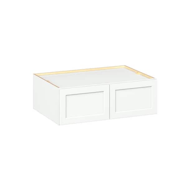Emerson Pure White Wall Bridge 2 door Ready to Assemble Kitchen Cabinet (36 in. W x 12 in. H x 24 in. D)