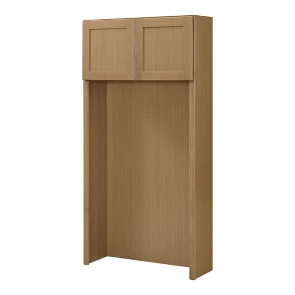 Avondale 36 in. W x 72 in. H x 12 in. D Ready To Assemble Plywood Shaker Hall Tree Opening Cabinet in White Oak