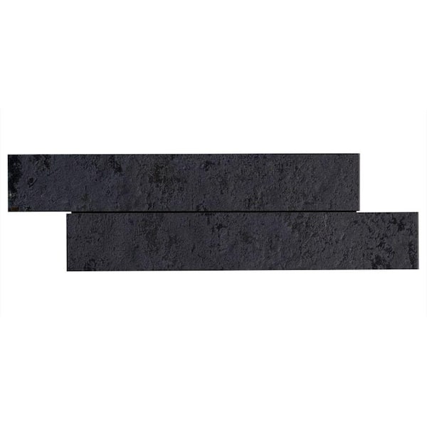 Ivy Hill Tile Mantis Black Gold 2.4 in. x 0.35 in. Matte Porcelain Floor and Wall Tile Sample