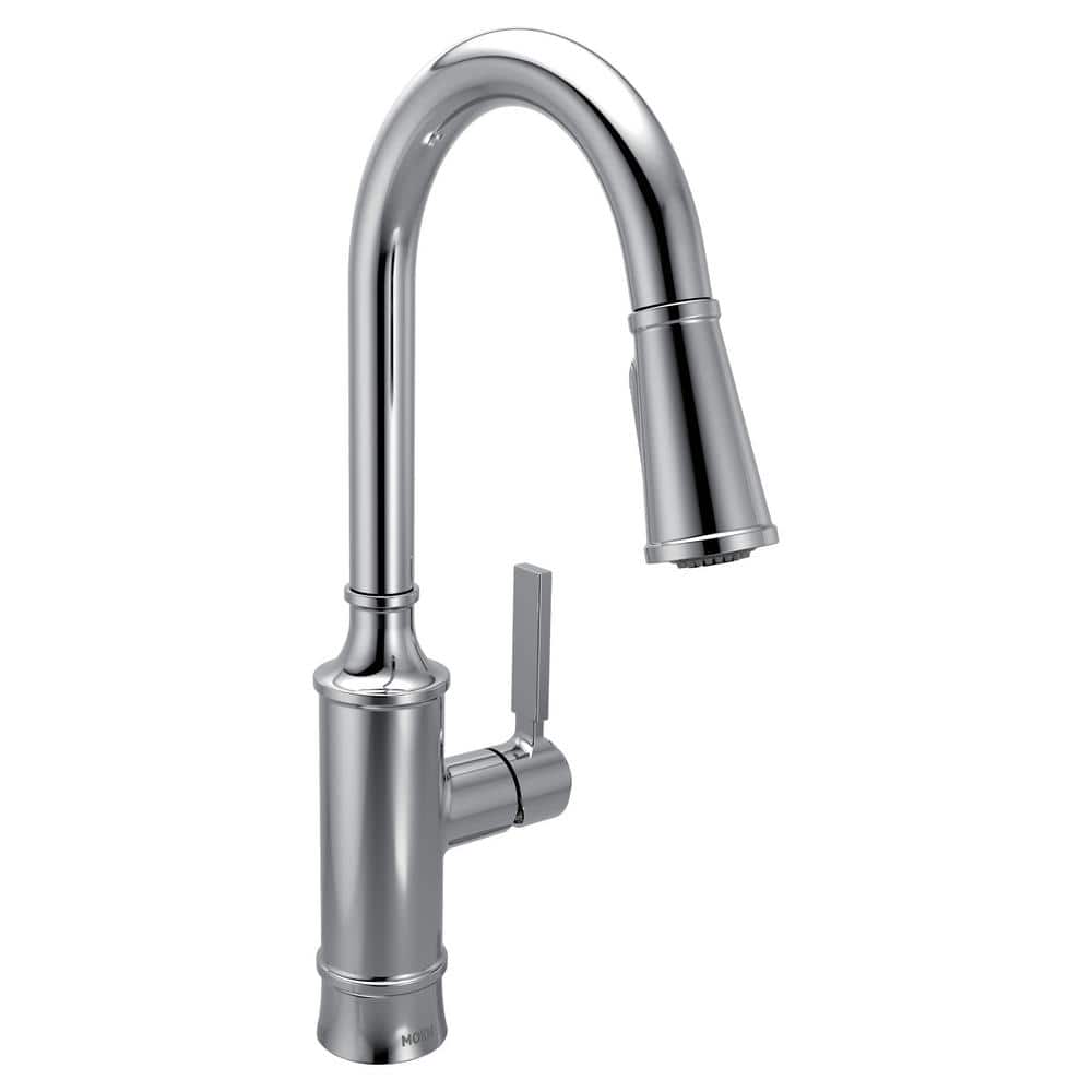 Gilden Single Handle Pull-Down Sprayer Kitchen Faucet with Reflex and Power Boost in Chrome