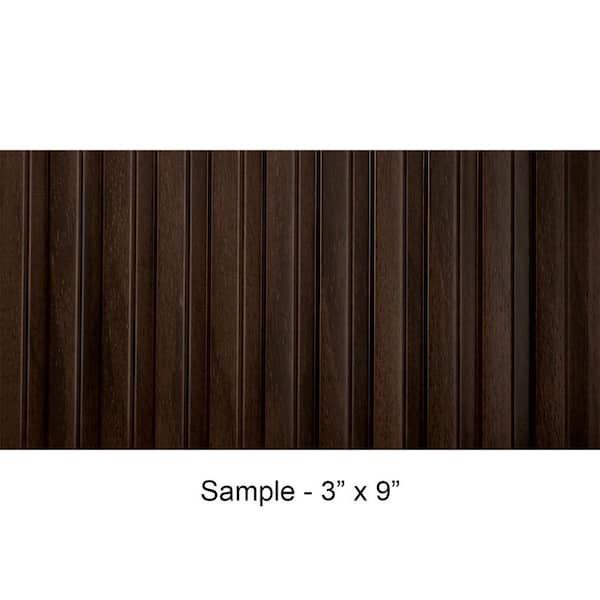 Take Home Sample - Medium Slats 1/2 in. x 0.25 ft. x 0.75 ft. Wined Brown Glue-Up Foam Wood Wall Panel (1-Piece/Pack)