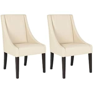 Britannia Cream/Espresso Bicast Leather Side Chair (Set of 2)