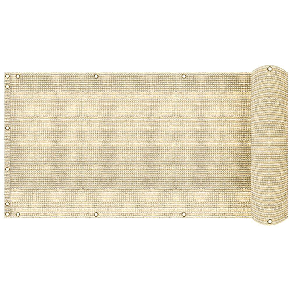 3 ft. x 25 ft. Beige Balcony Privacy Fence Screen with UV Blockage for Balcony Porch Patio Deck Yard price history on PriceWatchPro