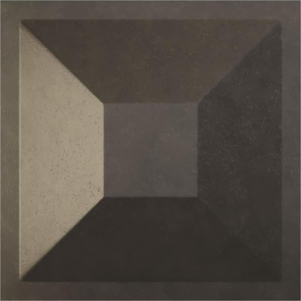 11 7/8 in. x 11 7/8 in. Diane EnduraWall Decorative 3D Wall Panel, Weathered Steel (12-Pack for 11.76 Sq. Ft.)