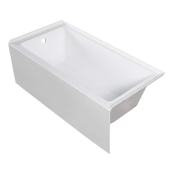 Transolid Ursula 60 in. x 32 in. Soaking Bathtub with Left-Hand Drain in White