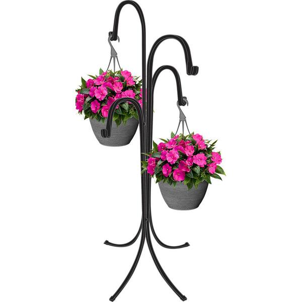 Garden 64 5 In Tall 4 Arm Plant Stand, Outdoor Hanging Basket Plant Stands