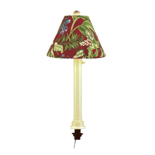 Patio Living Concepts Catalina 28 in. Bisque Umbrella Outdoor Table Lamp with Lacquer Shade