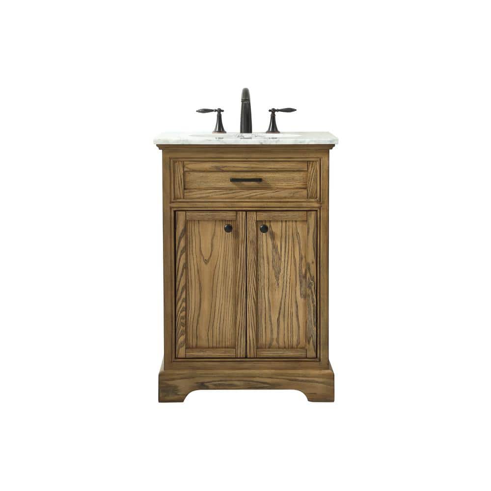 Simply Living 24 in. W x 21.5 in. D x 35 in. H Bath Vanity in Driftwood wit