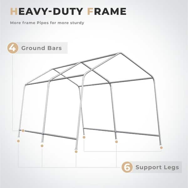 8.6 ft. W x 14 ft. D x 7.5 ft. H Outdoor Storage Tent, Tool