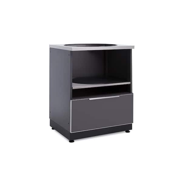 NewAge Products Slate Gray Kamado 28 in. W x 36.5 in. H x 24 in. D Outdoor Kitchen Cabinet