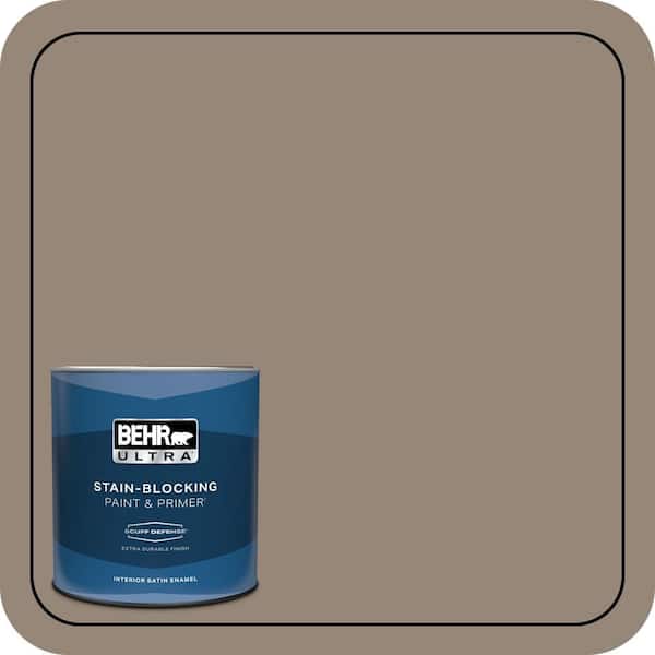BEHR ULTRA 1 qt. #PPU5-06A Light Truffle Extra Durable Satin Enamel Interior Paint & Primer