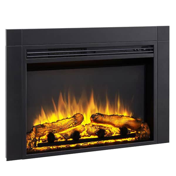 Edendirect 32 in. Electric Fireplace Insert, Remote Control, Adjustable Flame Brightness, 750-Watt/1500-Watt