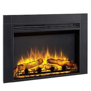 32 in. Electric Fireplace Insert, Remote Control, Adjustable Flame Brightness, 750-Watt/1500-Watt