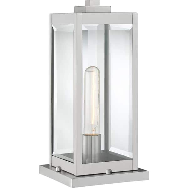 Quoizel Westover 1-Light Stainless Steel Outdoor Post Lantern