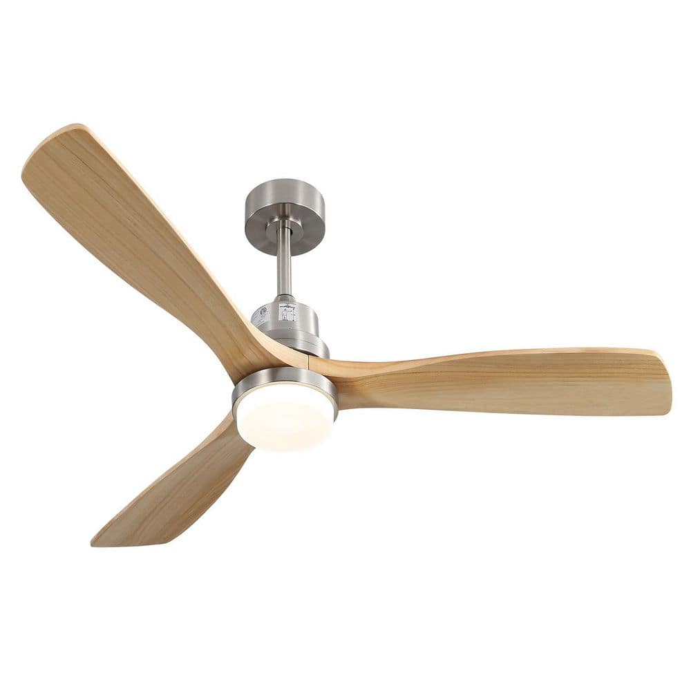 52 in. Integrated LED Indoor/Outdoor Brushed Nickel Ceiling Fan with Light Kit and Remote Control price history on PriceWatchPro
