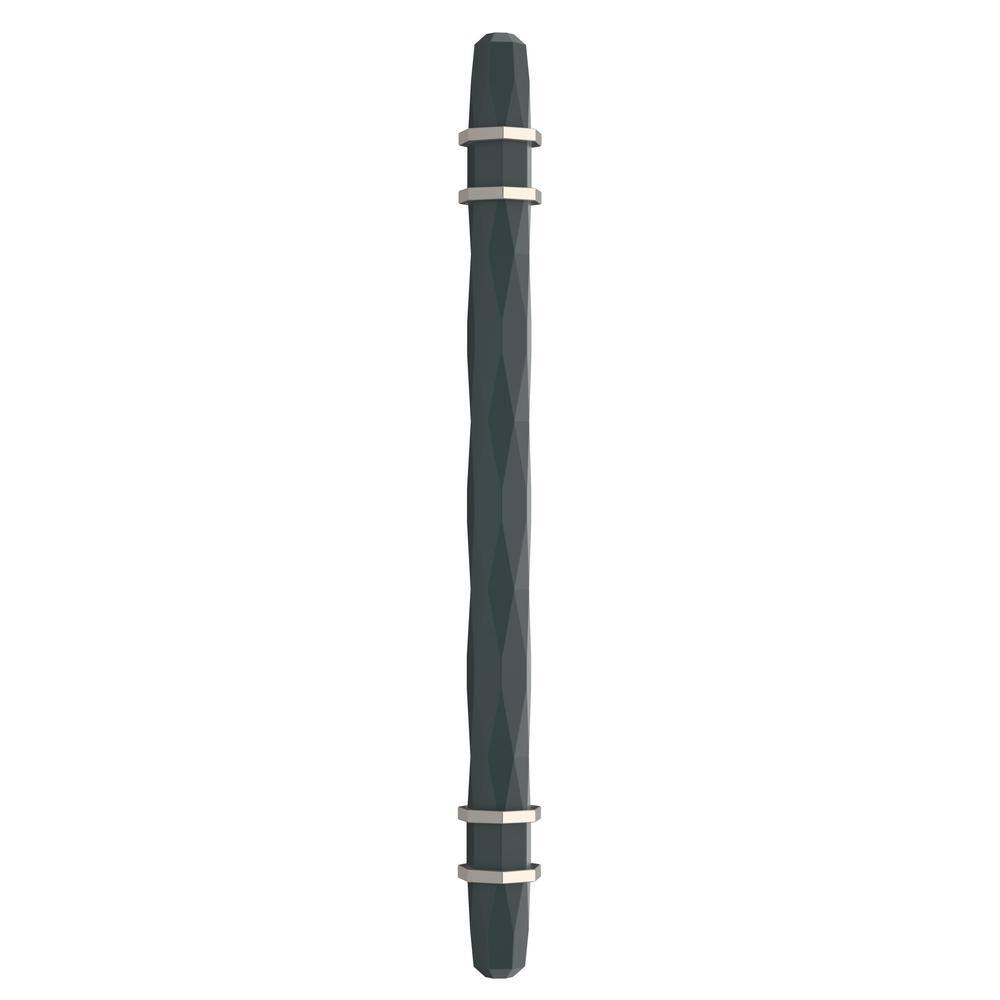 Modern Brushed Nickel and Black Bronze Bar Pull