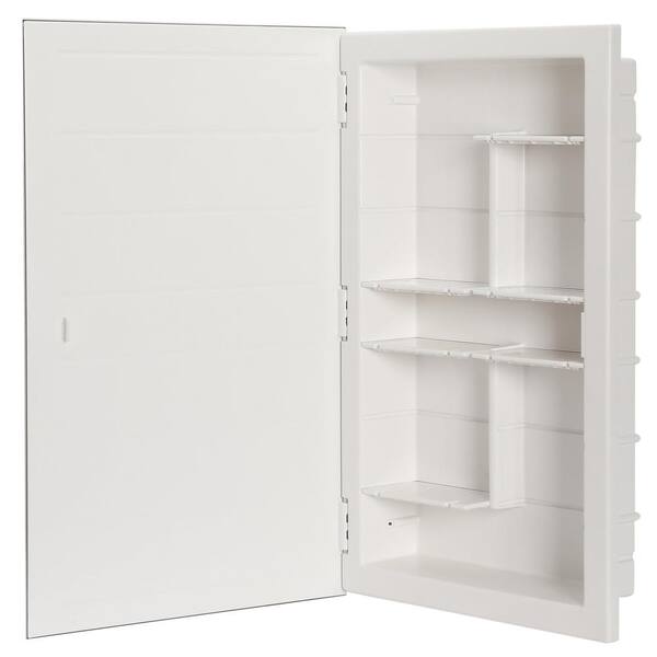 Framed Recessed 1 Door Medicine Cabinet, Medicine Cabinet Replacement Shelves Home Depot