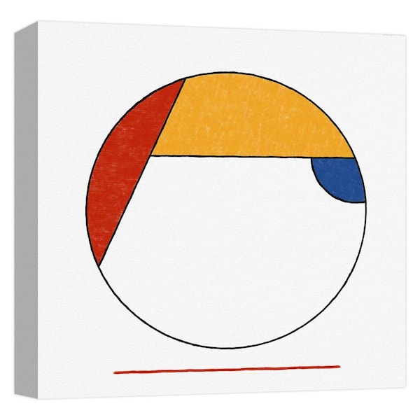 PTM Images ''Mondrian Circle III'' Canvas Abstract Wall Art 15 in. x 15 in.