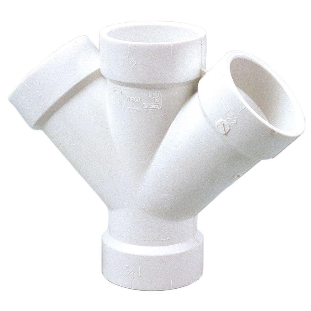 1-1/2 in. PVC DWV 45-Degree All Hub Double Wye Fitting price history on PriceWatchPro