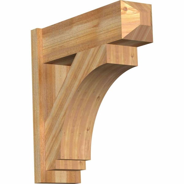 Ekena Millwork 8 in. x 26 in. x 26 in. Imperial Craftsman Rough Sawn Western Red Cedar Outlooker