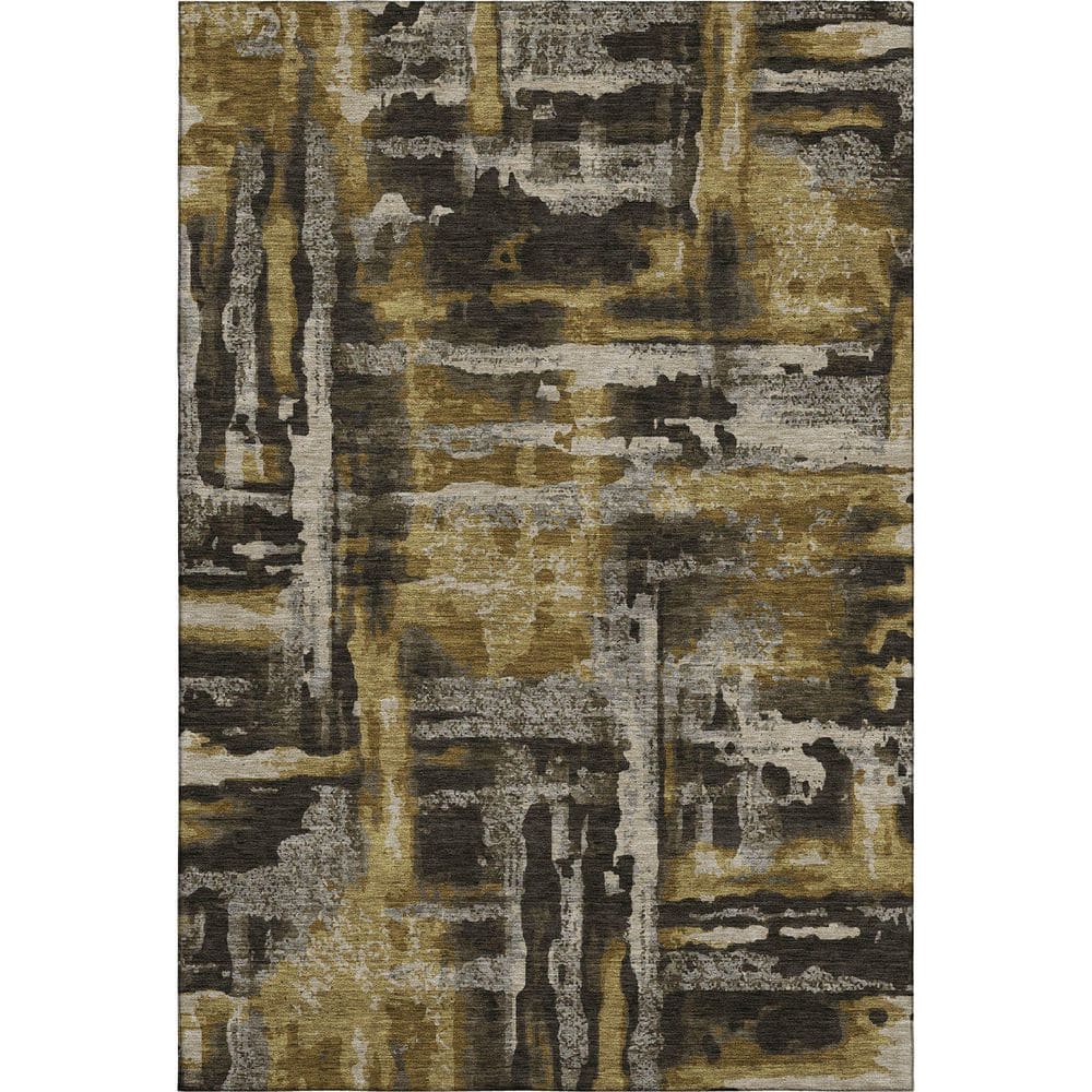Mayfield Premium Machine Washable Abstract AMF2015 Coffee 5 ft. x 7 ft. 6 in. Area Rug price history on PriceWatchPro