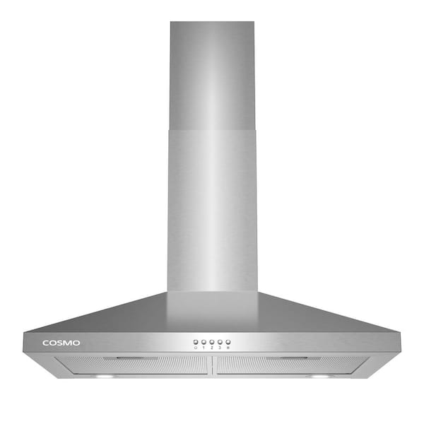 Cosmo 30 in. Ducted Wall Mount Range Hood in Stainless Steel with LED Lighting and Reusable Filters