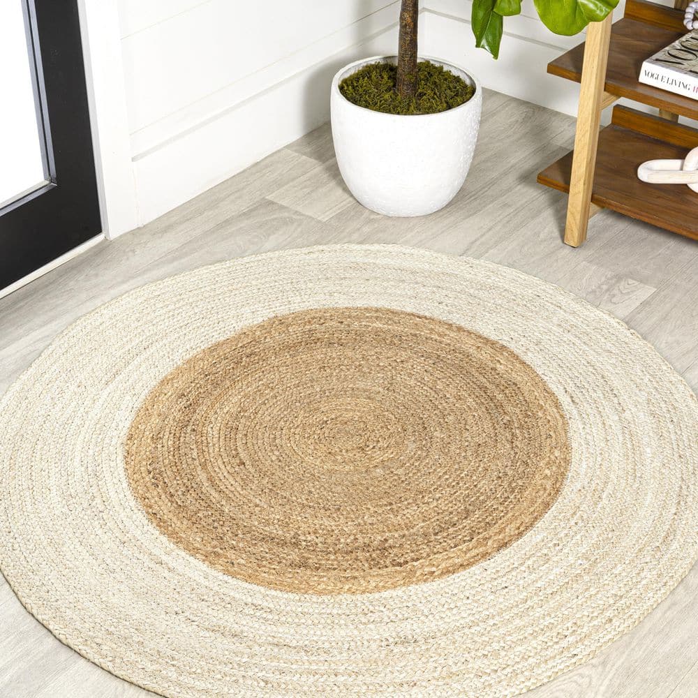 その他 jute rug 9992 circle Amazon.com: HOMEMONDE 6ft Round Natural Jute Rug - Handwoven