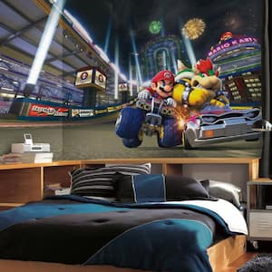 72 in. W x 126 in. H Mario Kart 8 XL Chair Rail 7-Panel Prepasted Wall Mural