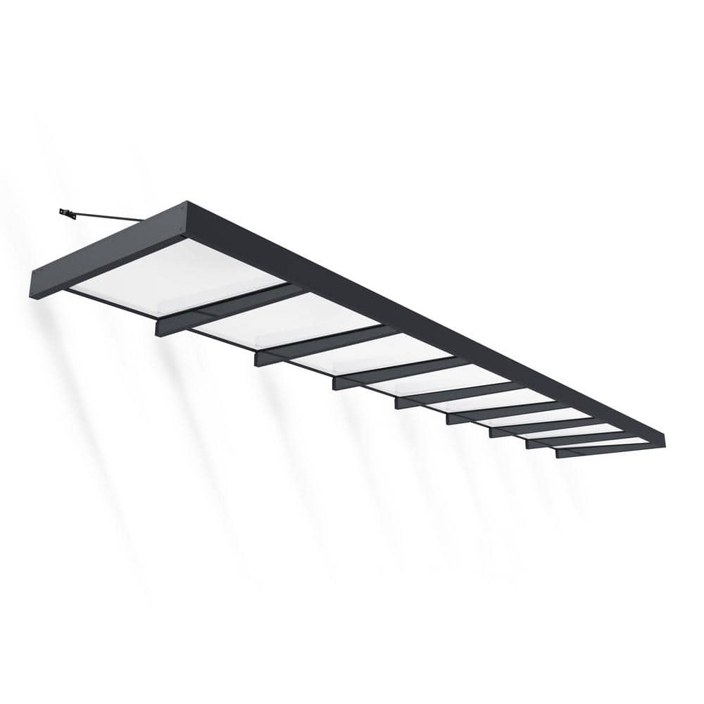 Sophia XL Gray Aluminum and Acrylic Door Awning