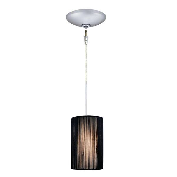 JESCO Lighting Low Voltage Quick Adapt 5 in. x 106 in. Black Pendant and Canopy Kit
