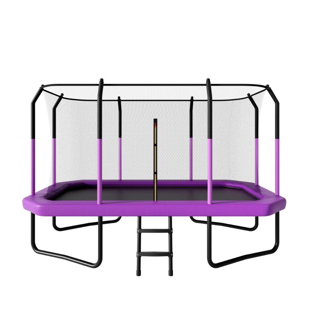 14 ft. Outdoor Rectangle Trampoline with Enclosure Net, UV-Resistant Jump Mat