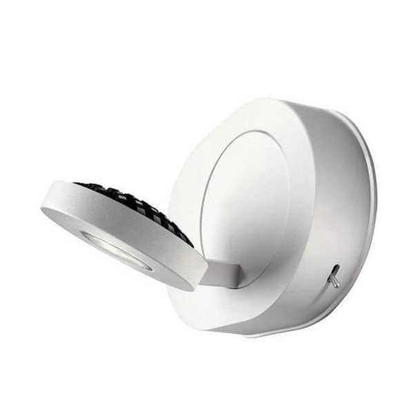 Philips Spot 1-Light Matte White Semi Flush Wall Sconce with Integrated LED